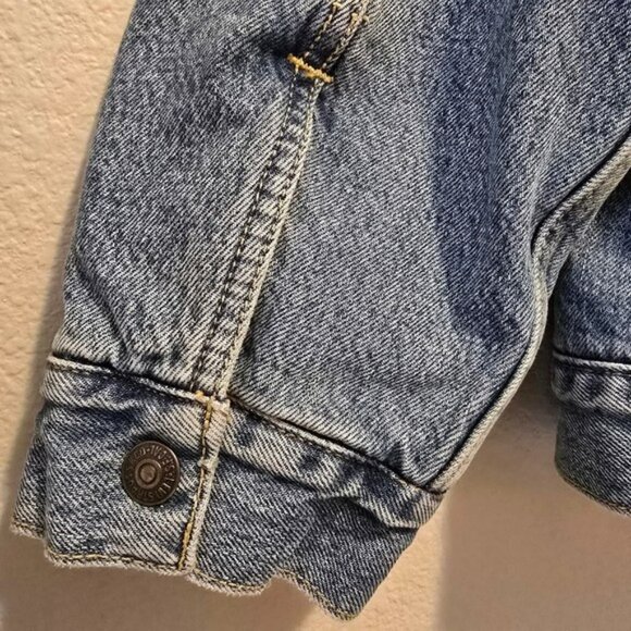 Men's Levi's Classic Blue Denim Jacket Sherpa Lining Size XXL Truckers Blue Jean - Picture 16 of 17